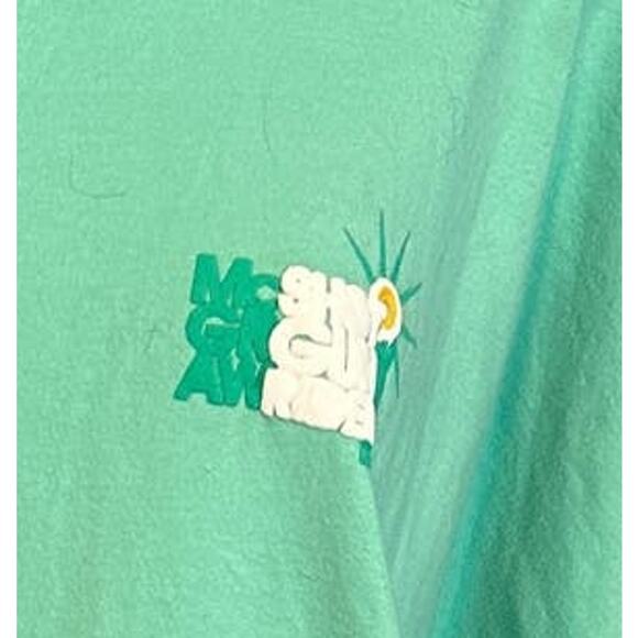 Tim McGraw Shotgun Rider Spirit Jersey MEDIUM Teal Green Oversize Concert Tee - Picture 8 of 8